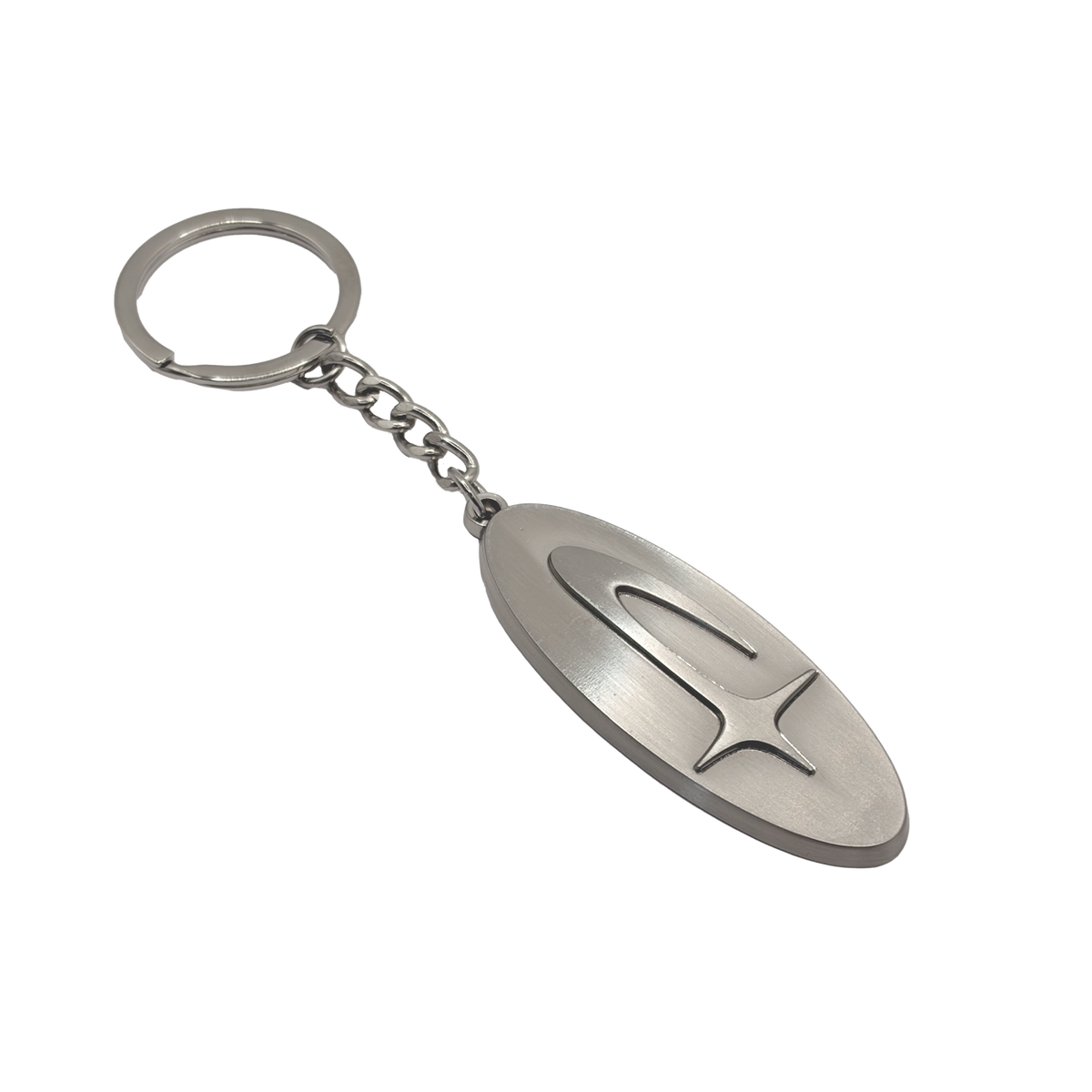 Comet Keychain Brushed Steel